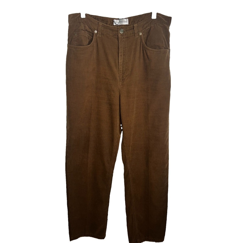 Even Picone Women's Size 12 Brown Corduroy Five Pocket Straight Leg Pant Vintage